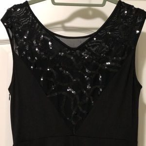 Jessica Simpson Black Sequin Evening Gown size 10